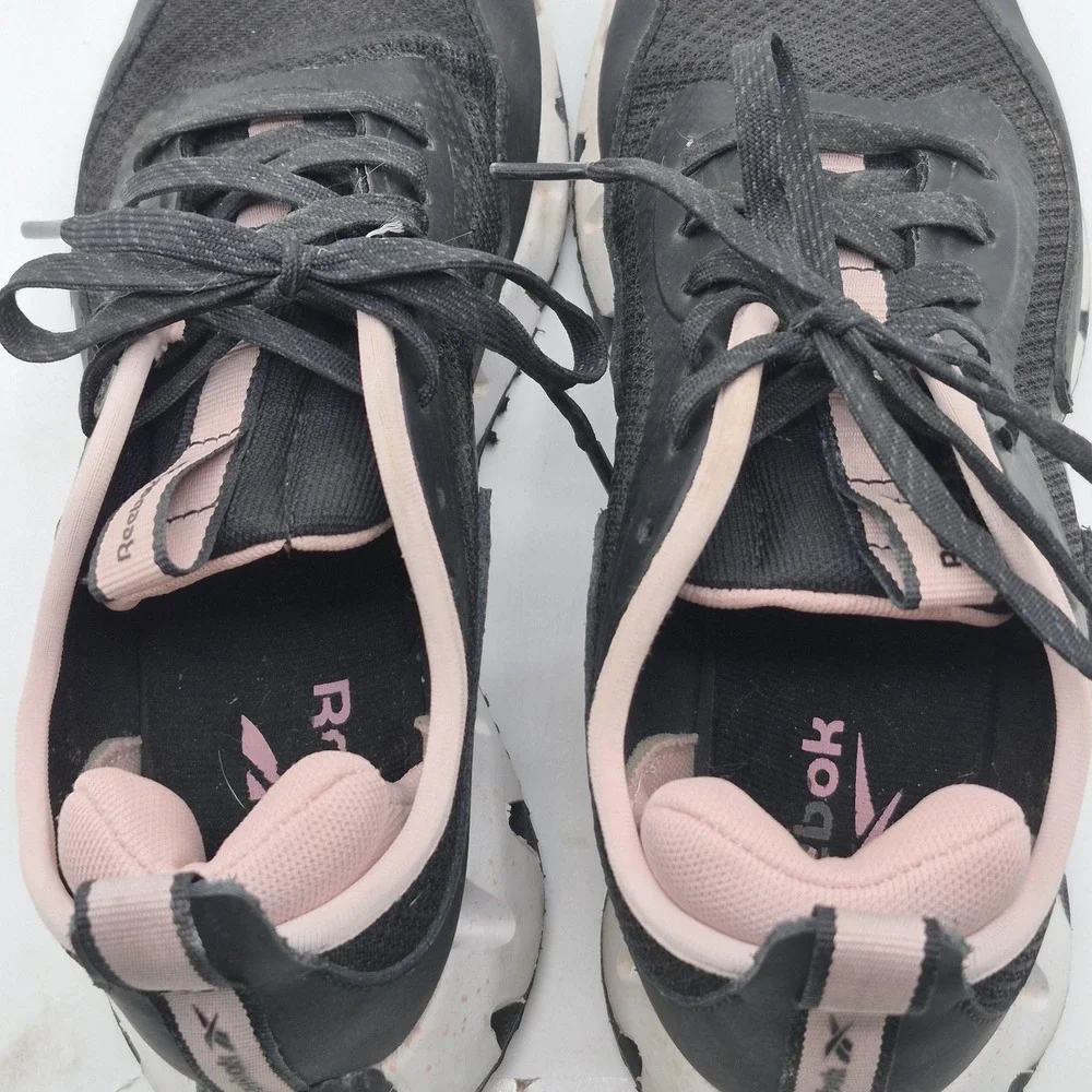 Reebok Shoes‎ Womens Size 6 Black Pink Mesh Zig Sole Running Athletic Sneakers